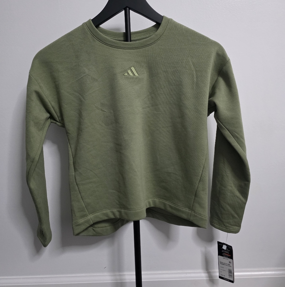 NWT Adidas Kid's Green Training Pullover- Size Small (7/8)
